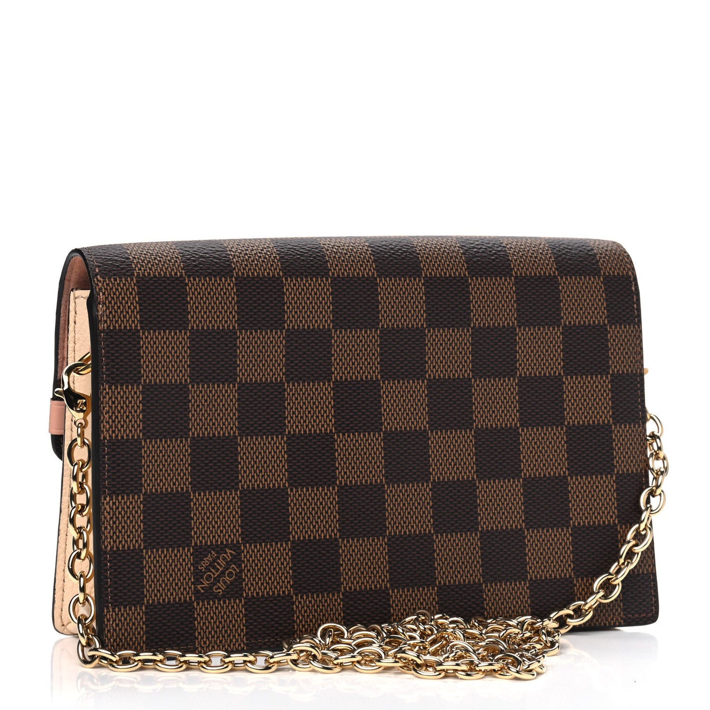 Damier Ebene Vavin Chain Wallet Creme