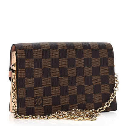 Louis Vuitton Damier Ebene Vavin Chain Wallet Creme 2 of 4