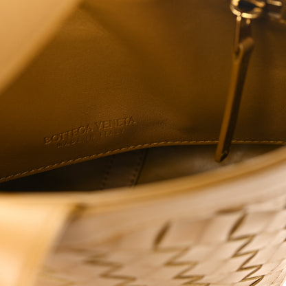 Bottega Veneta Nappa Intrecciato Small Flip Flap Tote Acorn Brass 5 of 8