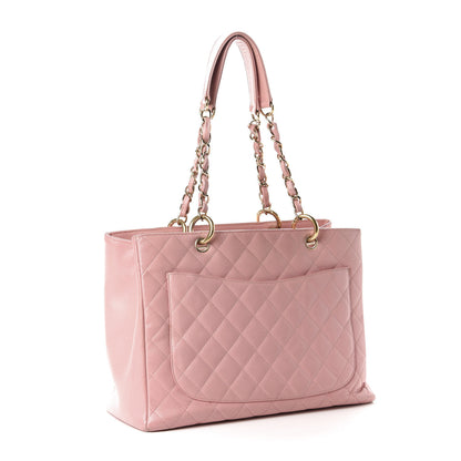Chanel Caviar Quilted Grand Shopping Tote GST Pink 3 of 21