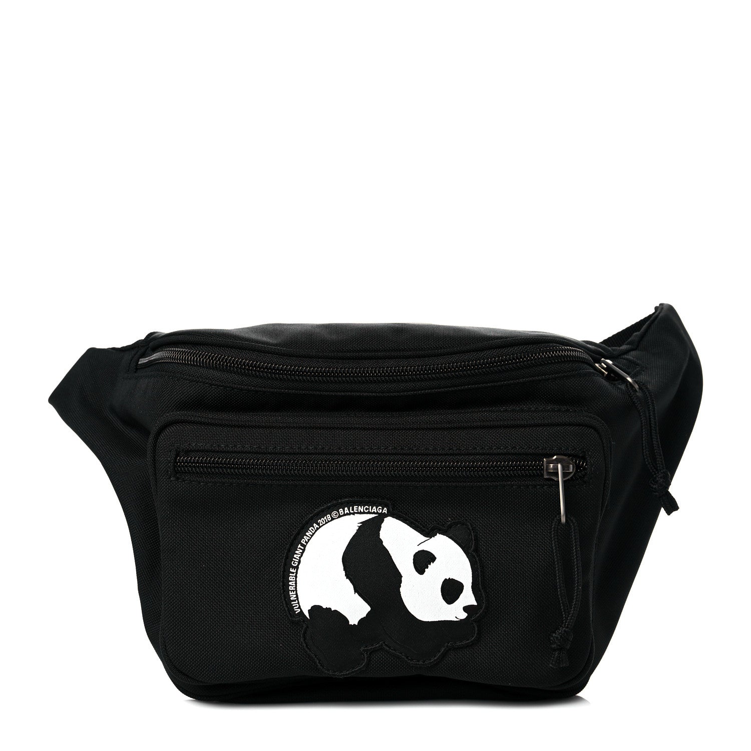 Balenciaga Nylon Canvas Panda Explorer Belt Bag Black 1029733