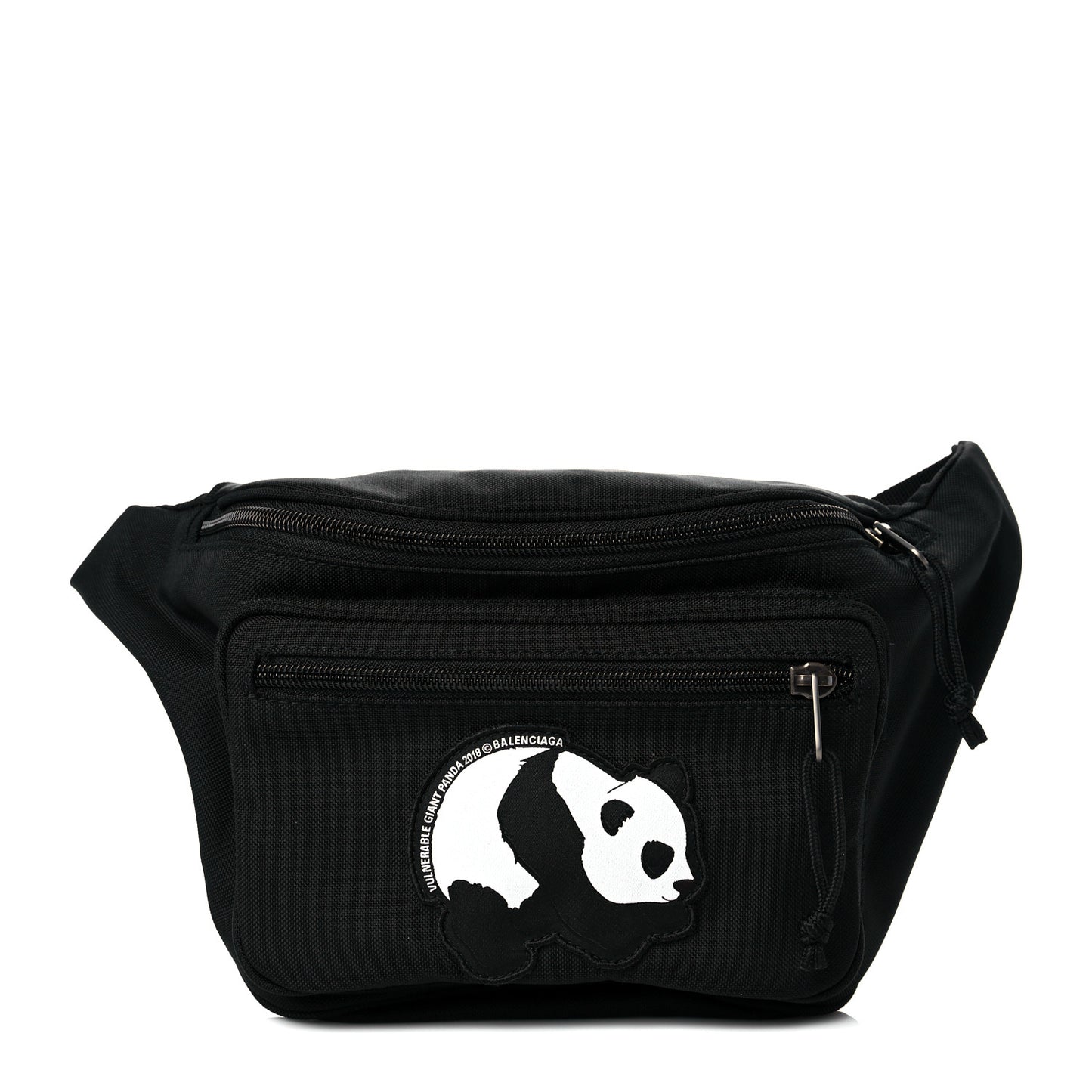 Nylon Canvas Panda Explorer Belt Bag Black