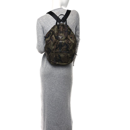 Prada Tessuto Nylon Camouflage Print Cinch Backpack Mimetico 3 of 10