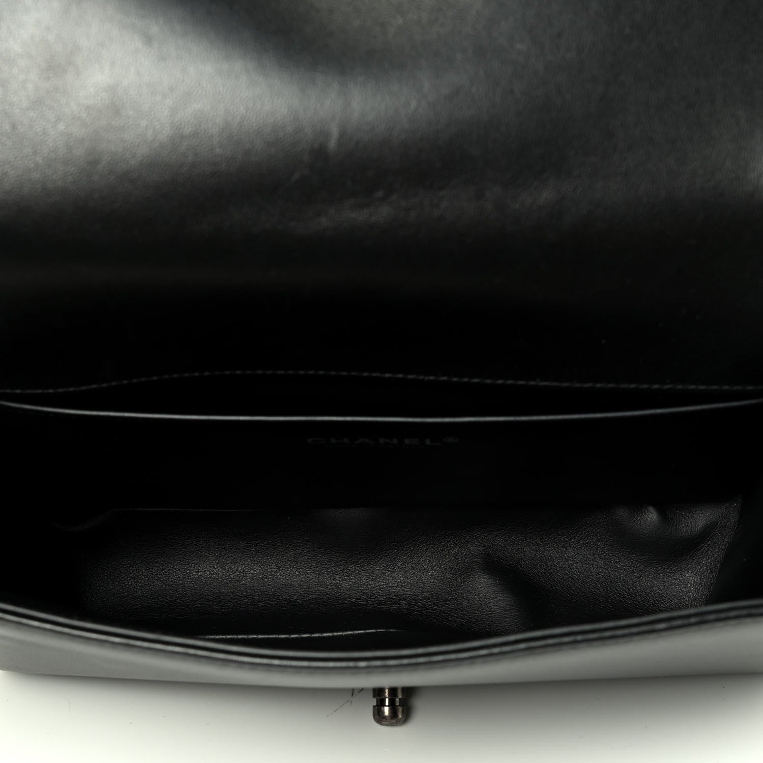 Chanel Metallic Lambskin Embellished Medium Boy Flap Black Silver 4 of 4