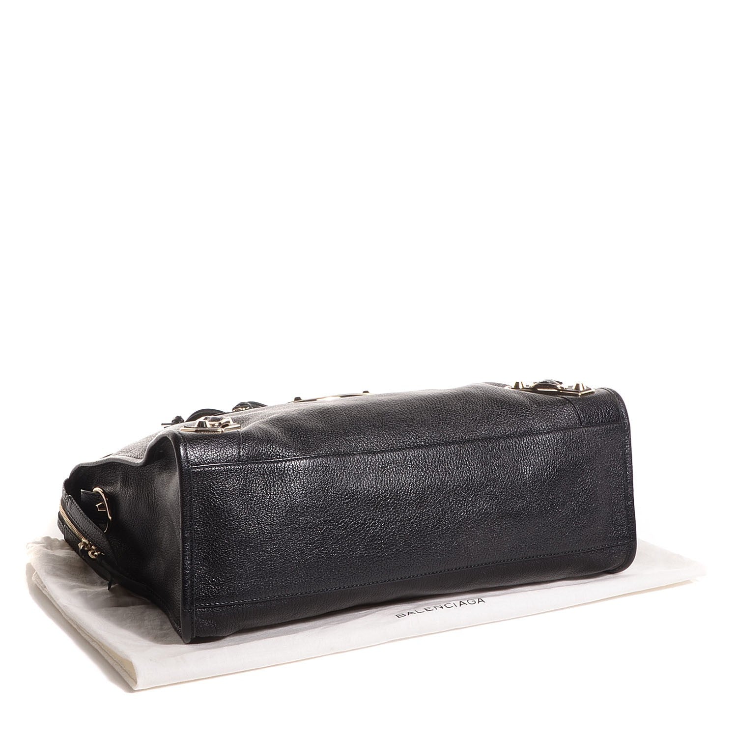 Balenciaga Chevre Gold Metallic Edge Hardware City Black 4 of 15