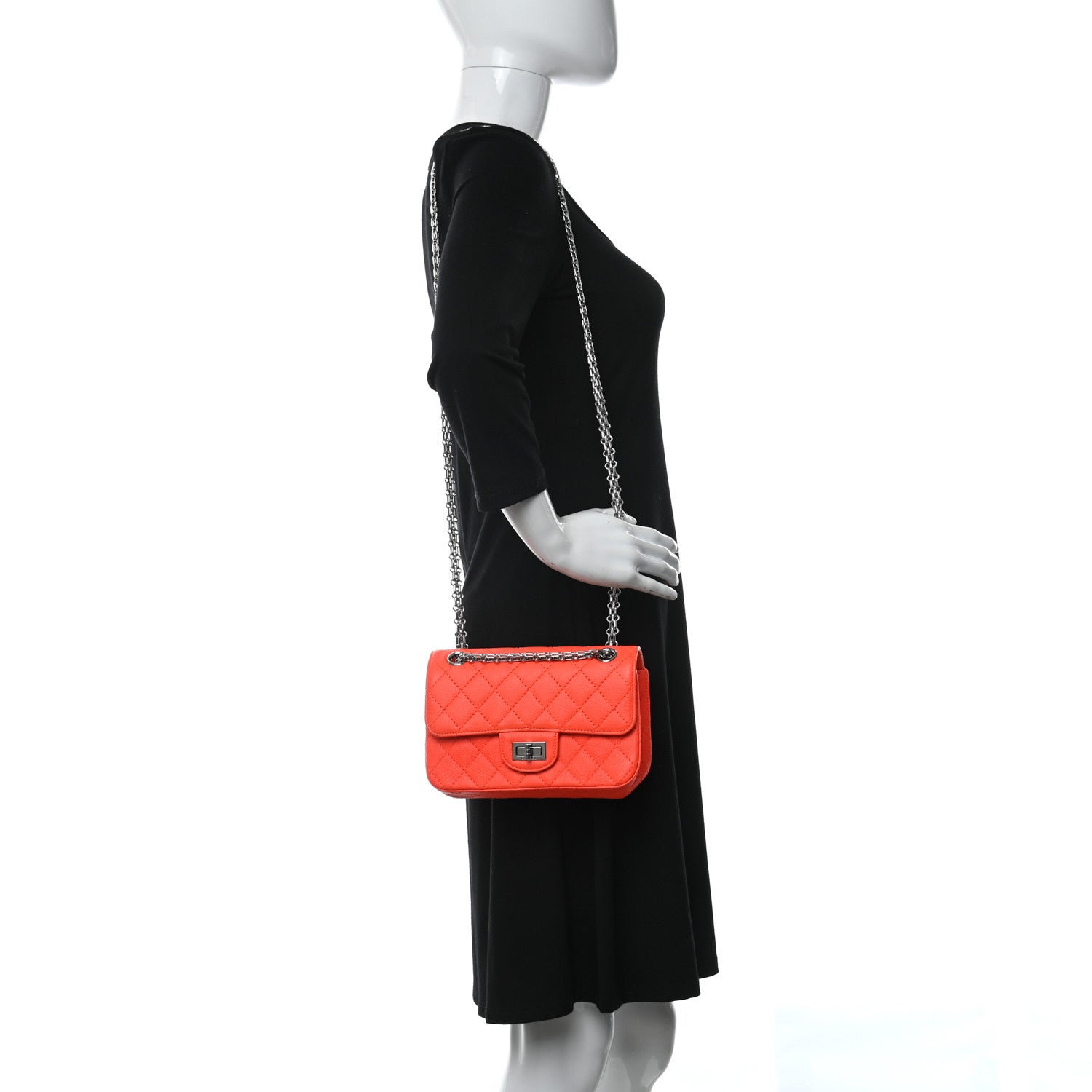 Chanel Goatskin Quilted 2.55 Reissue Mini Flap Orange 2 of 10