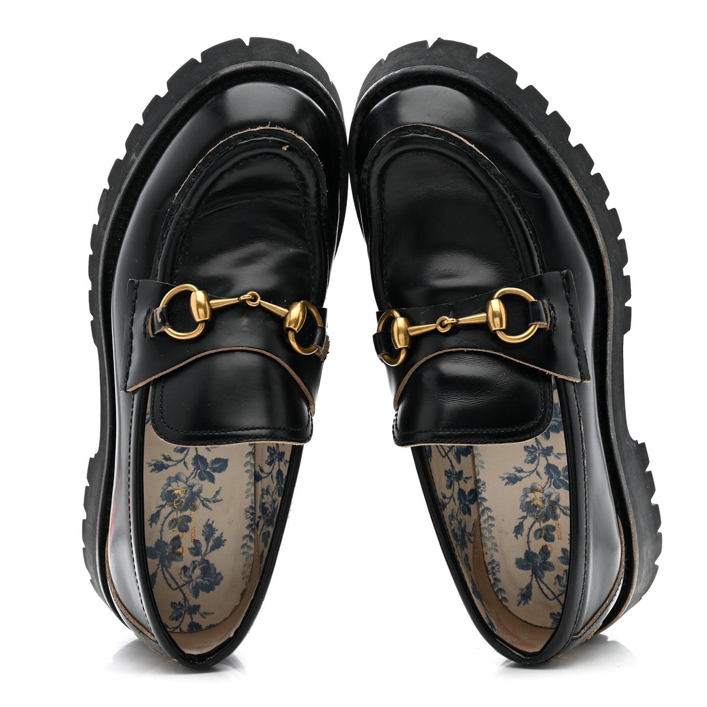Cordovan Lux Womens Harald Horsebit 25mm Platform Loafers 38.5 Black