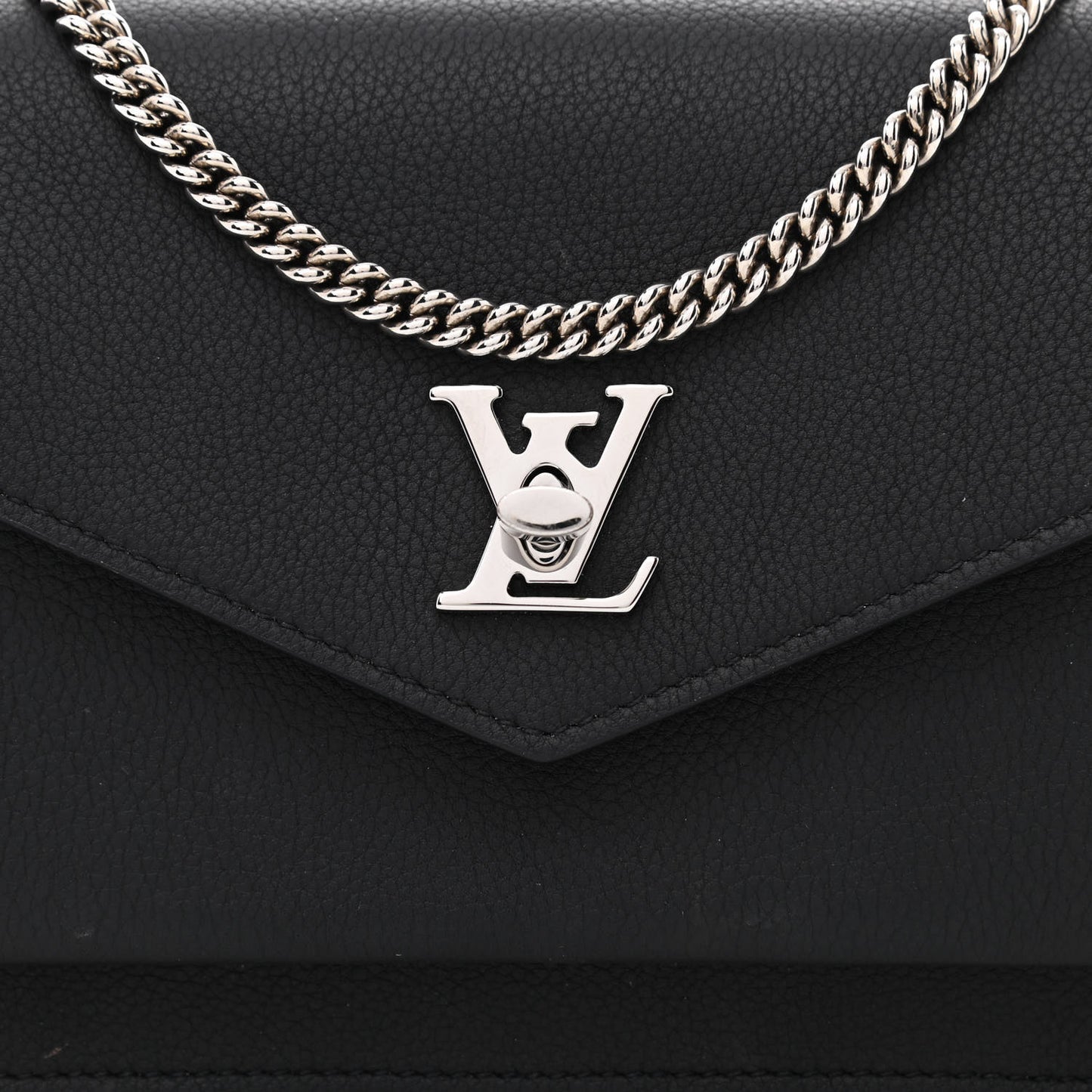 Soft Calfskin My Lockme Chain Pochette Black