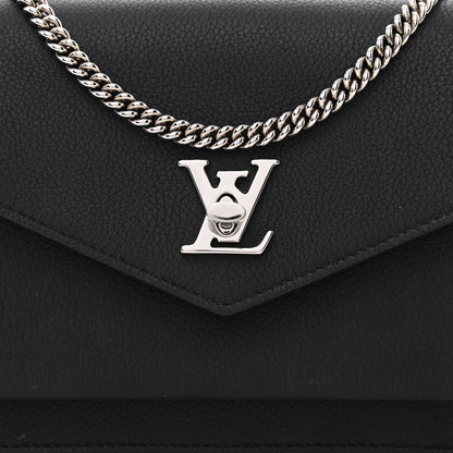 Louis Vuitton Soft Calfskin My Lockme Chain Pochette Black 8 of 10
