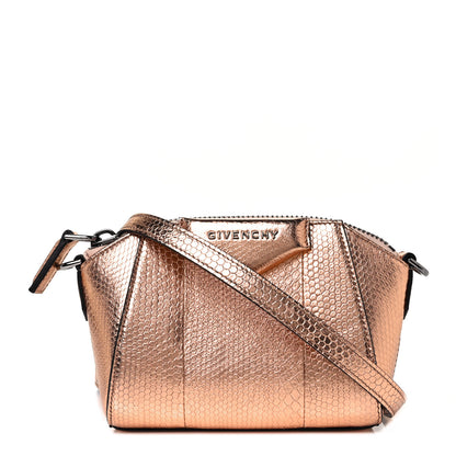 Givenchy Metallic Water Snake Nano Antigona Light Pink 1 of 7
