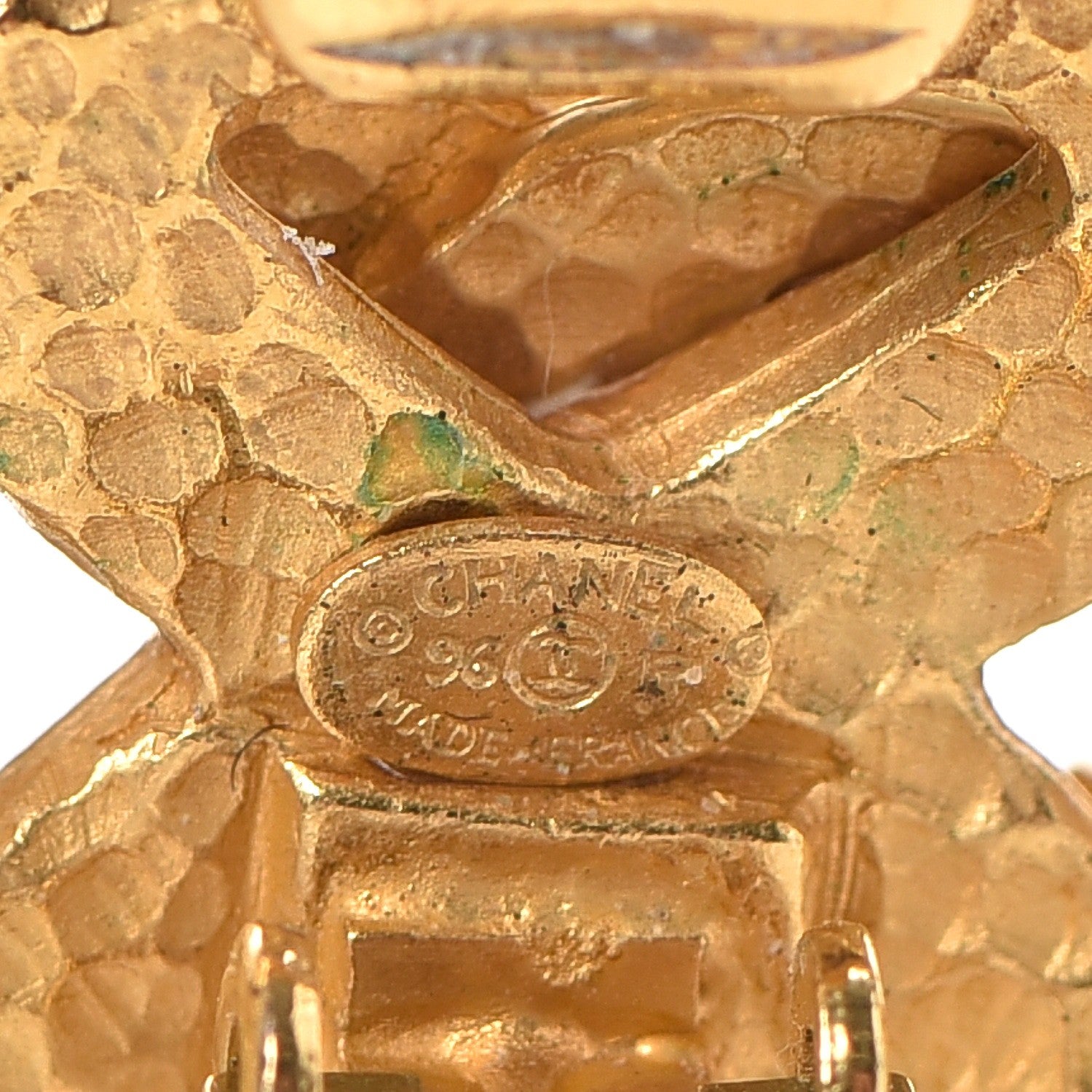 Chanel CC Clip On Earrings Gold 4 of 4