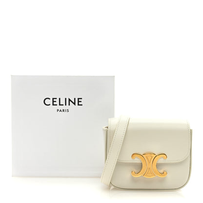 Celine Shiny Calfskin Mini Triomphe White 10 of 10
