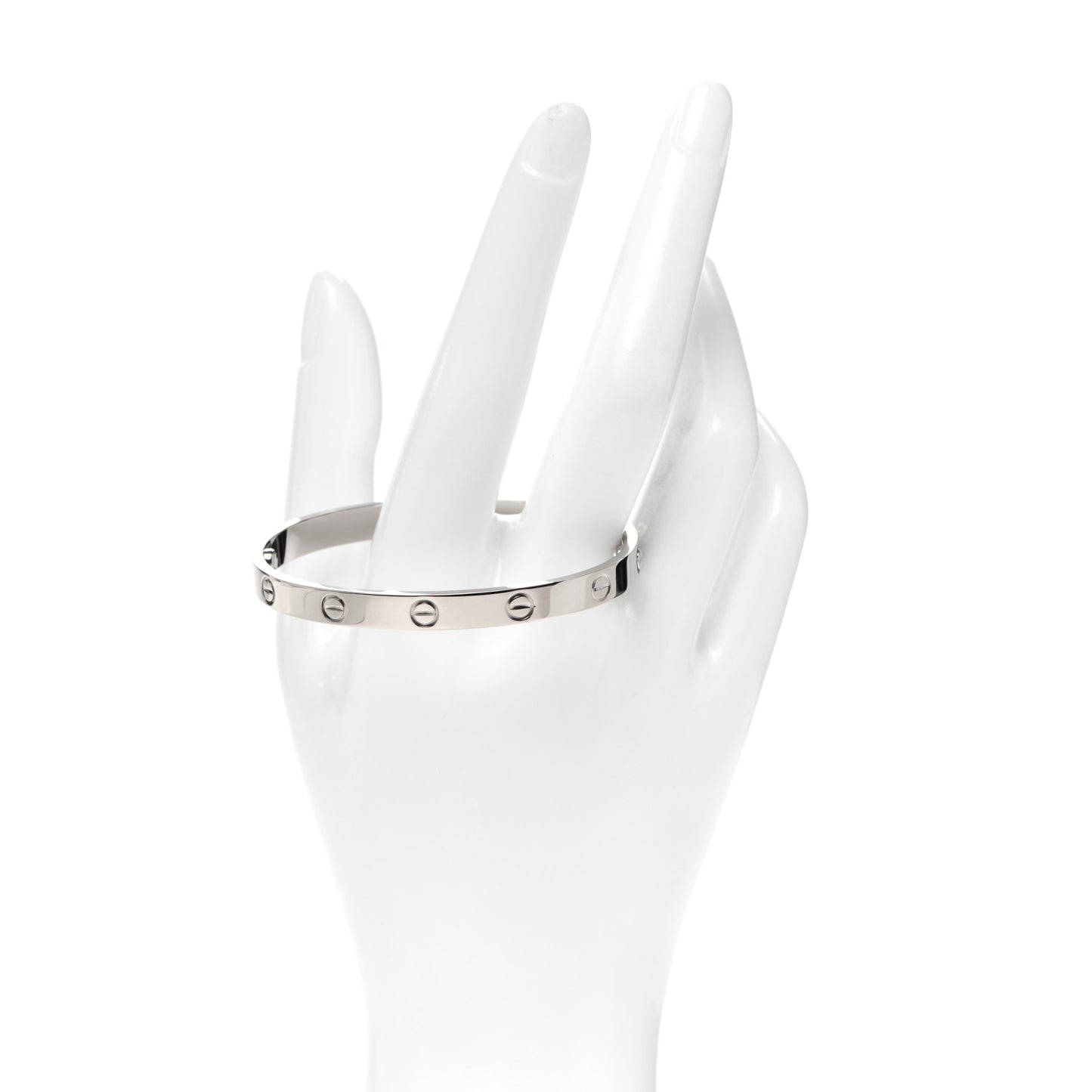 18K White Gold LOVE Bracelet 17