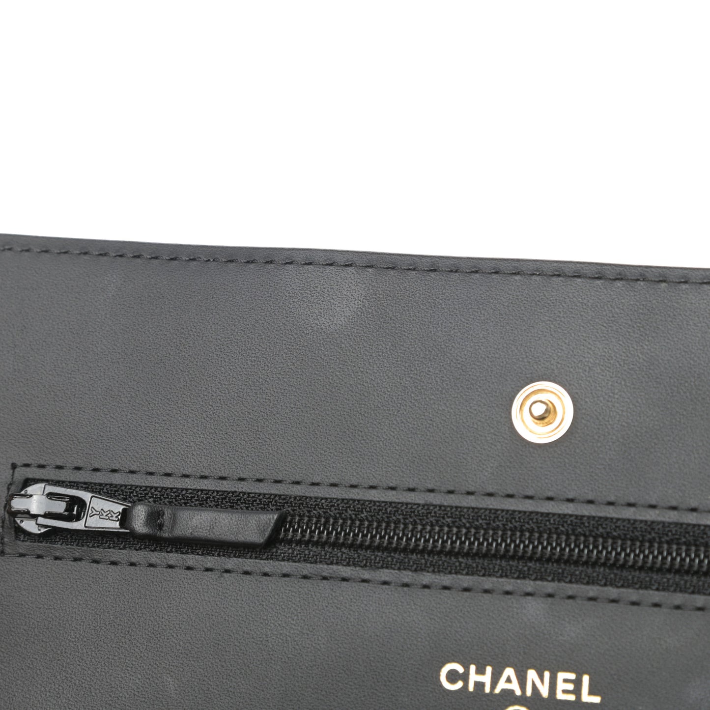 Aged Calfskin Quilted Lucky Charms Casino 2.55 Reissue Wallet On Chain WOC Black