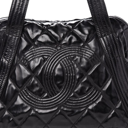 Chanel Vinyl Quilted CC Large Tote Black 20 of 20