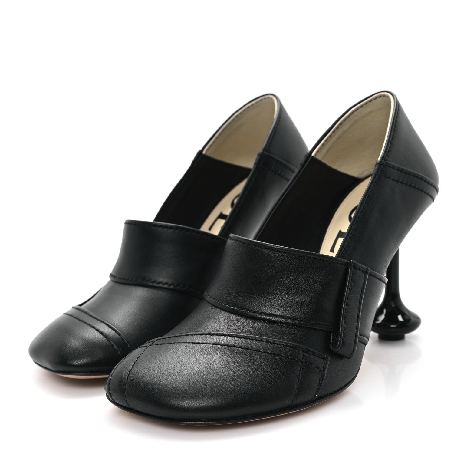 Loewe Goatskin Toy Panta 90 Pumps 36 Black 4 of 10
