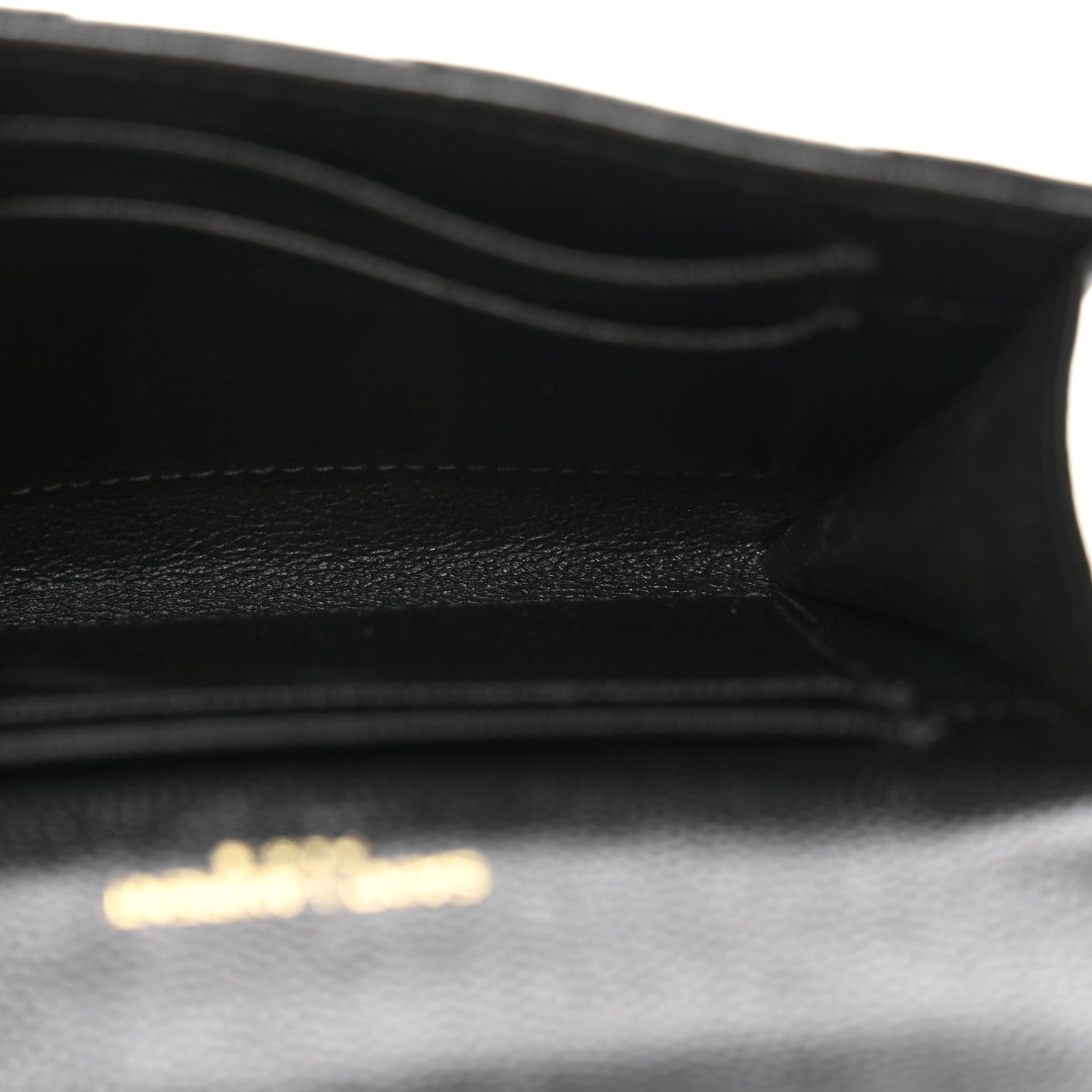 Saint Laurent Grain De Poudre Matelasse Chevron Small Monogram Envelope Wallet Black 5 of 9