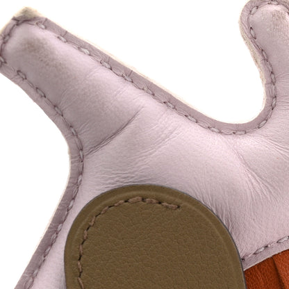 Hermes Milo Lambskin Grigri Rodeo Pegase Horse Bag Charm PM Mauve Pale Pain D'epice Beige Marfa 5 of 7
