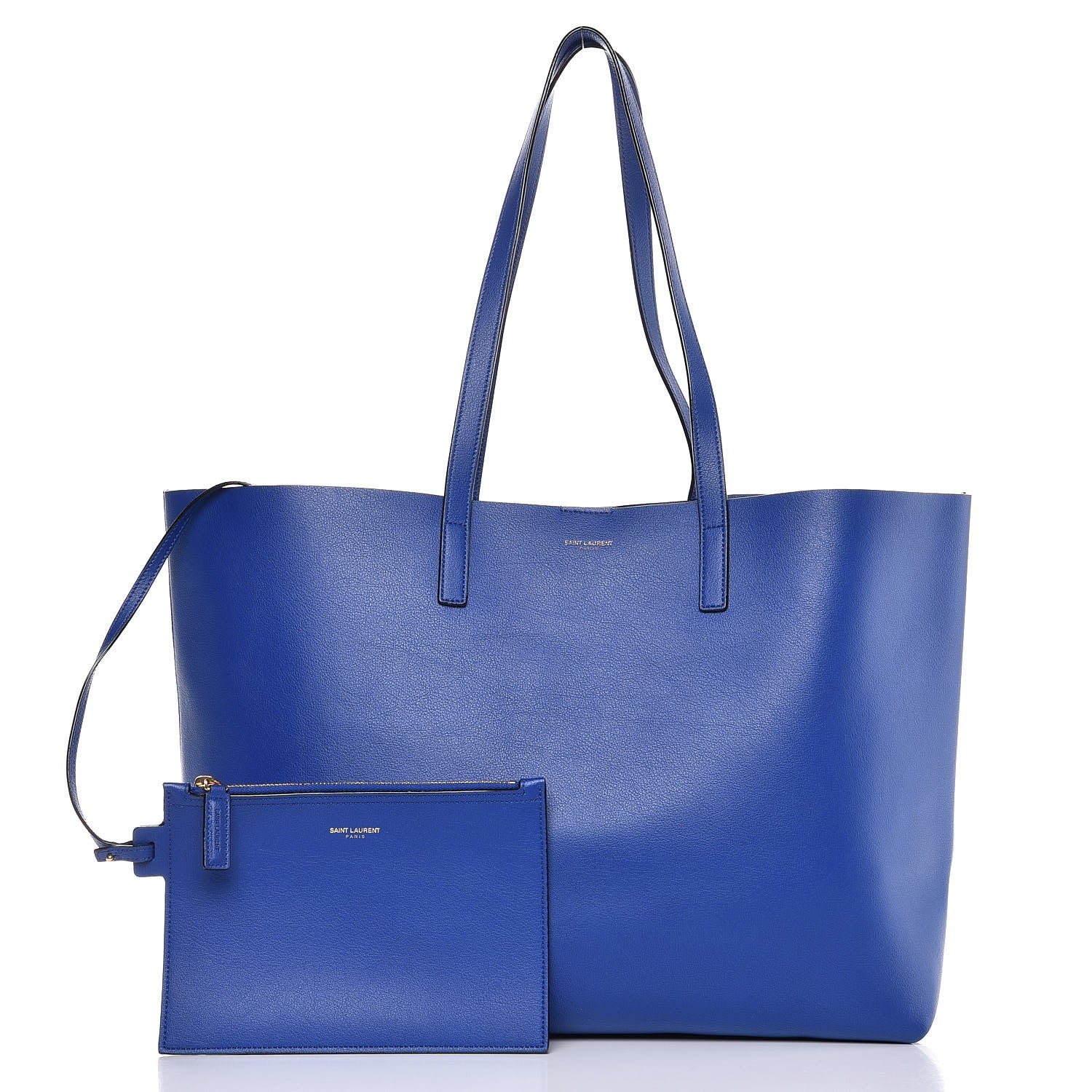 Saint Laurent Calfskin Large Shopping Tote Ultramarine 3 of 8