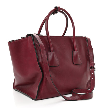 Prada Glace Calf Twin Pocket Tote Ametista 3 of 12