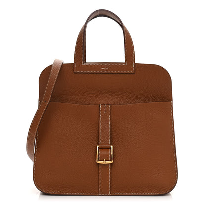 Hermes Taurillon Clemence Halzan 31 Gold 3 of 12