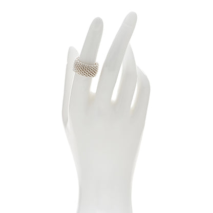 Tiffany Sterling Silver Somerset Mesh Ring 50 5.25 2 of 4