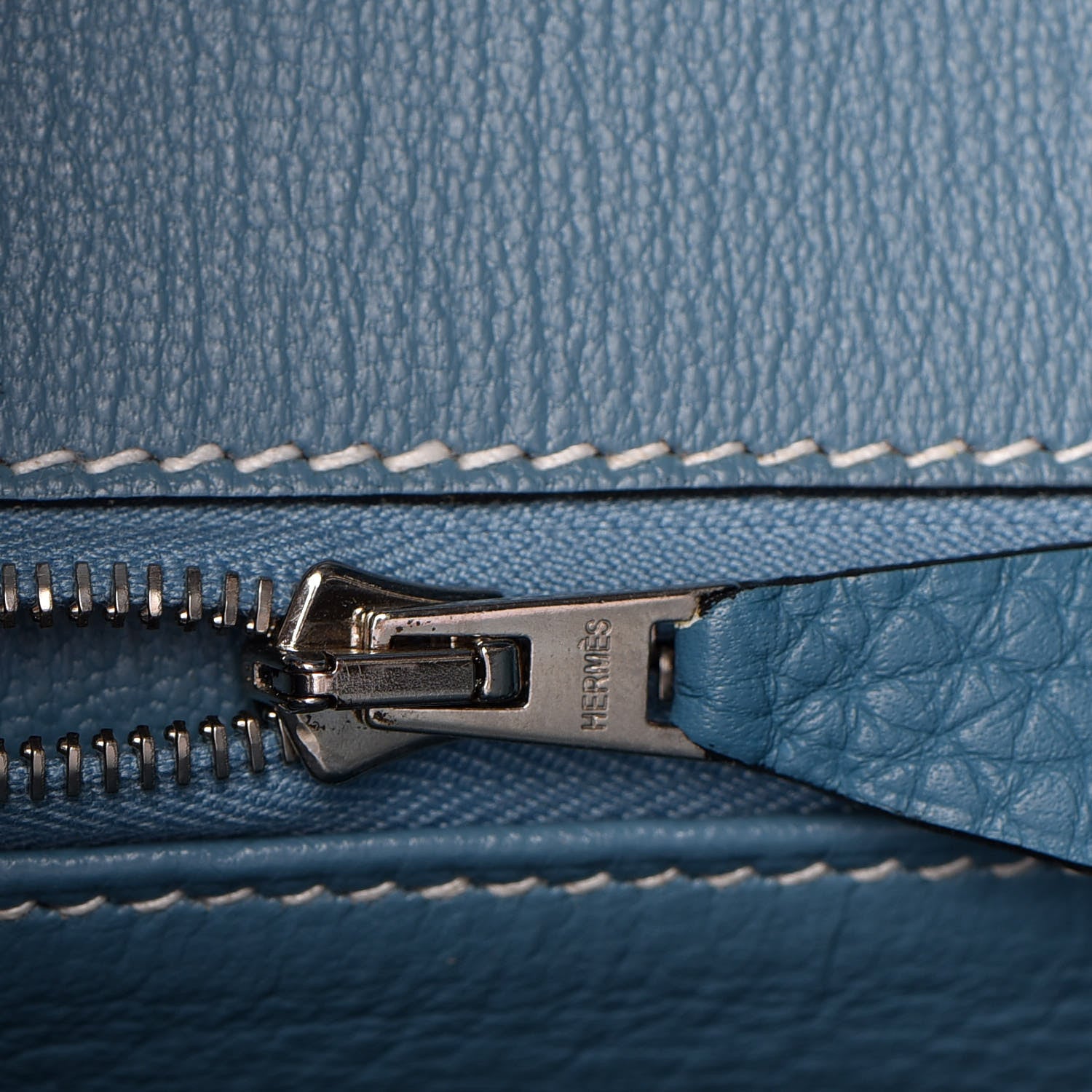 Hermes Taurillon Clemence Birkin 30 Blue Jean 31 of 40