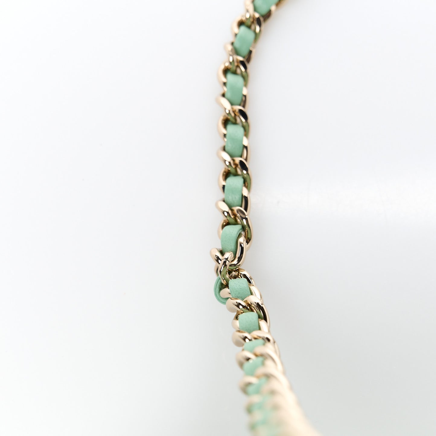 Lambskin Quilted Mini Top Handle Rectangular Flap Light Green