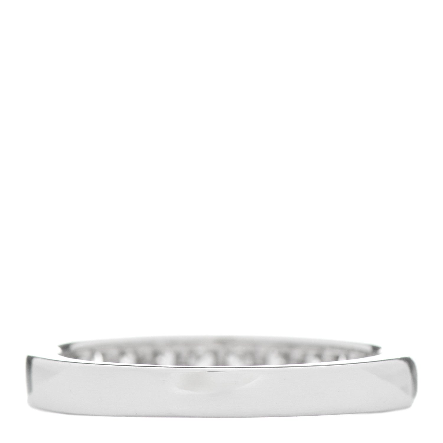 Tiffany Platinum Diamond 3mm Half Circle Wedding Band Ring 53 6.5 2 of 4
