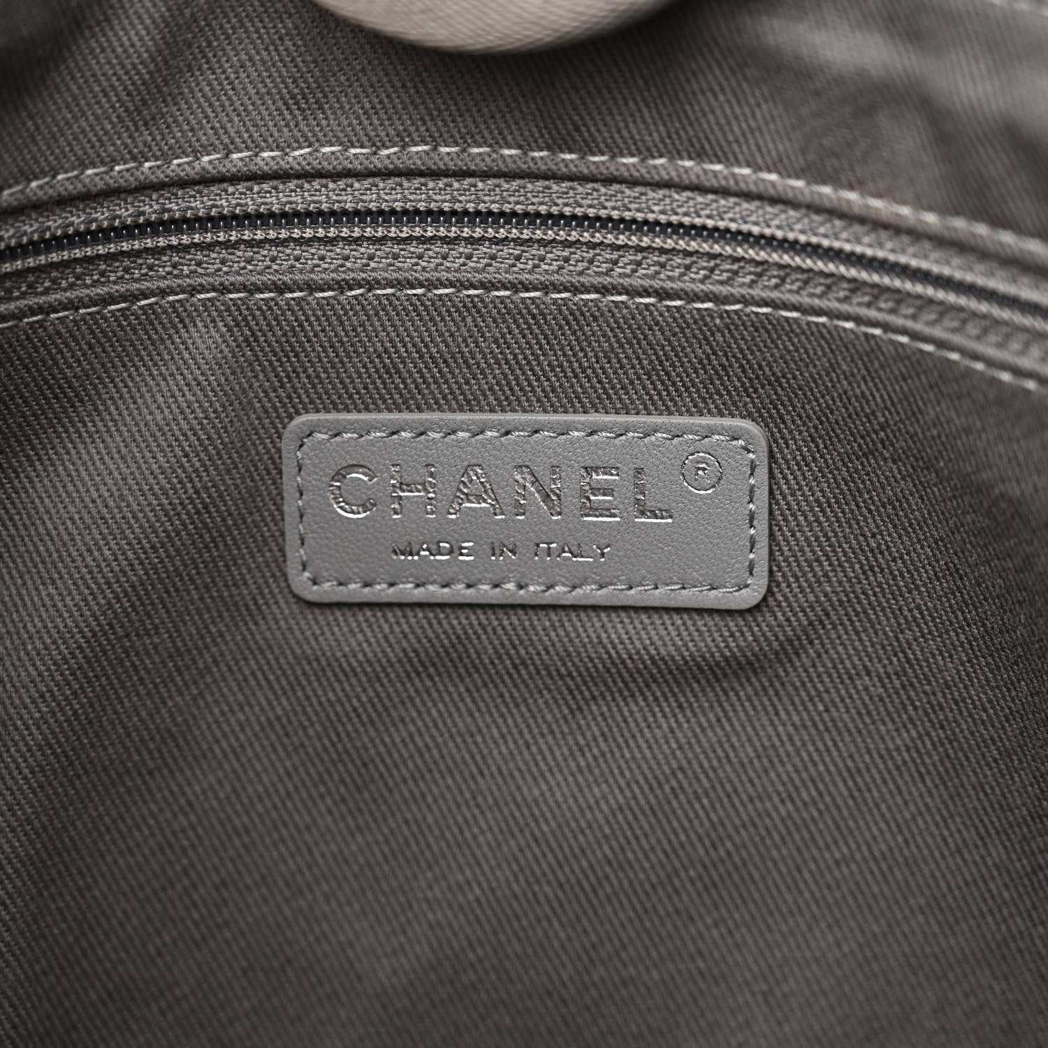Chanel Canvas Small Deauville Tote Grey 6 of 13