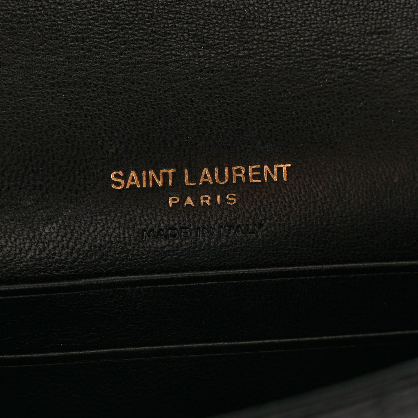 Lambskin Quilted Monogram Gaby Small Envelope Wallet Black