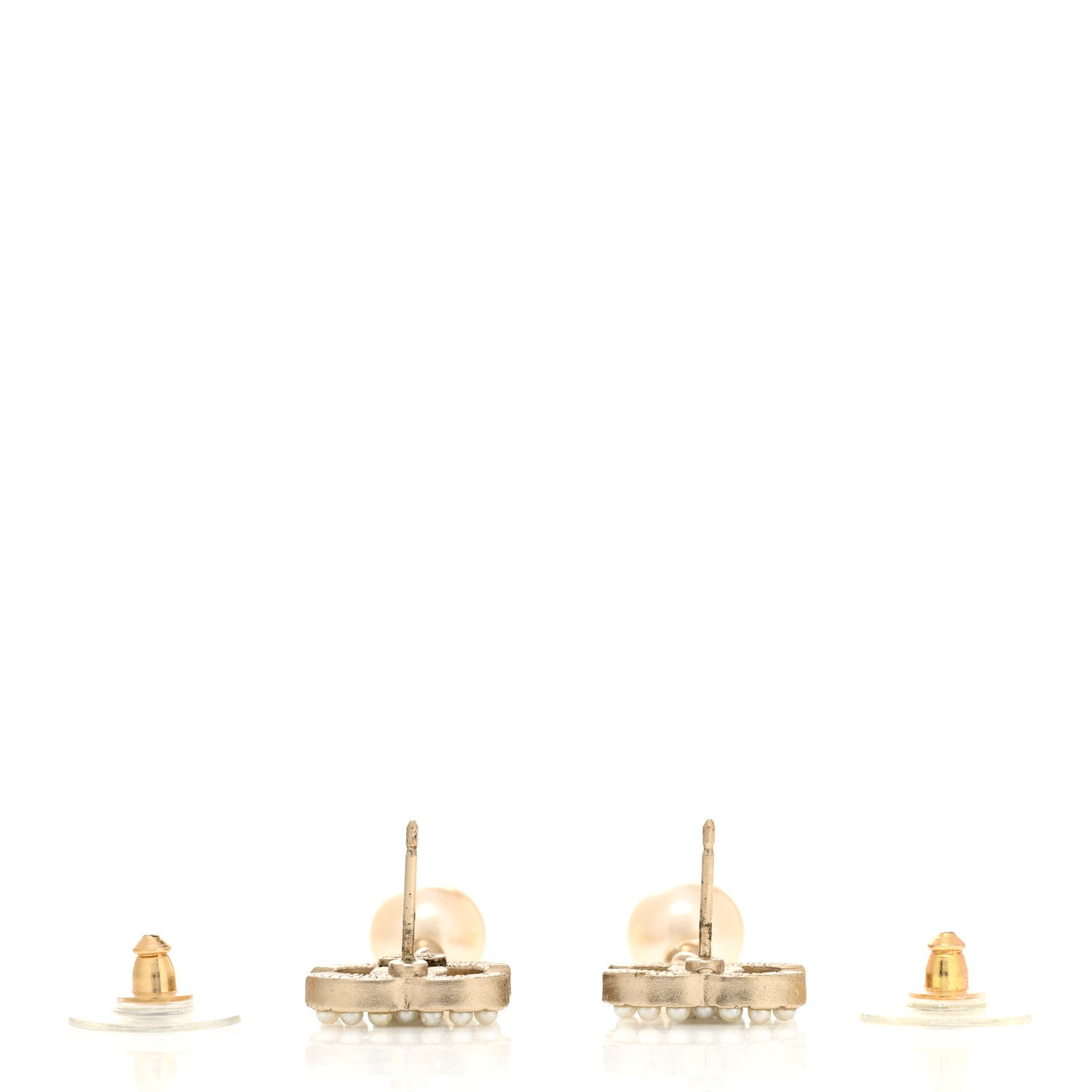 Chanel Pearl CC Drop Earrings Gold 3 of 5