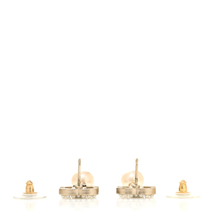 Chanel Pearl CC Drop Earrings Gold 3 of 5
