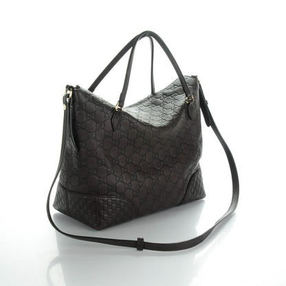 Gucci Guccissima Medium Bree Foldover Tote Chocolate 3 of 8