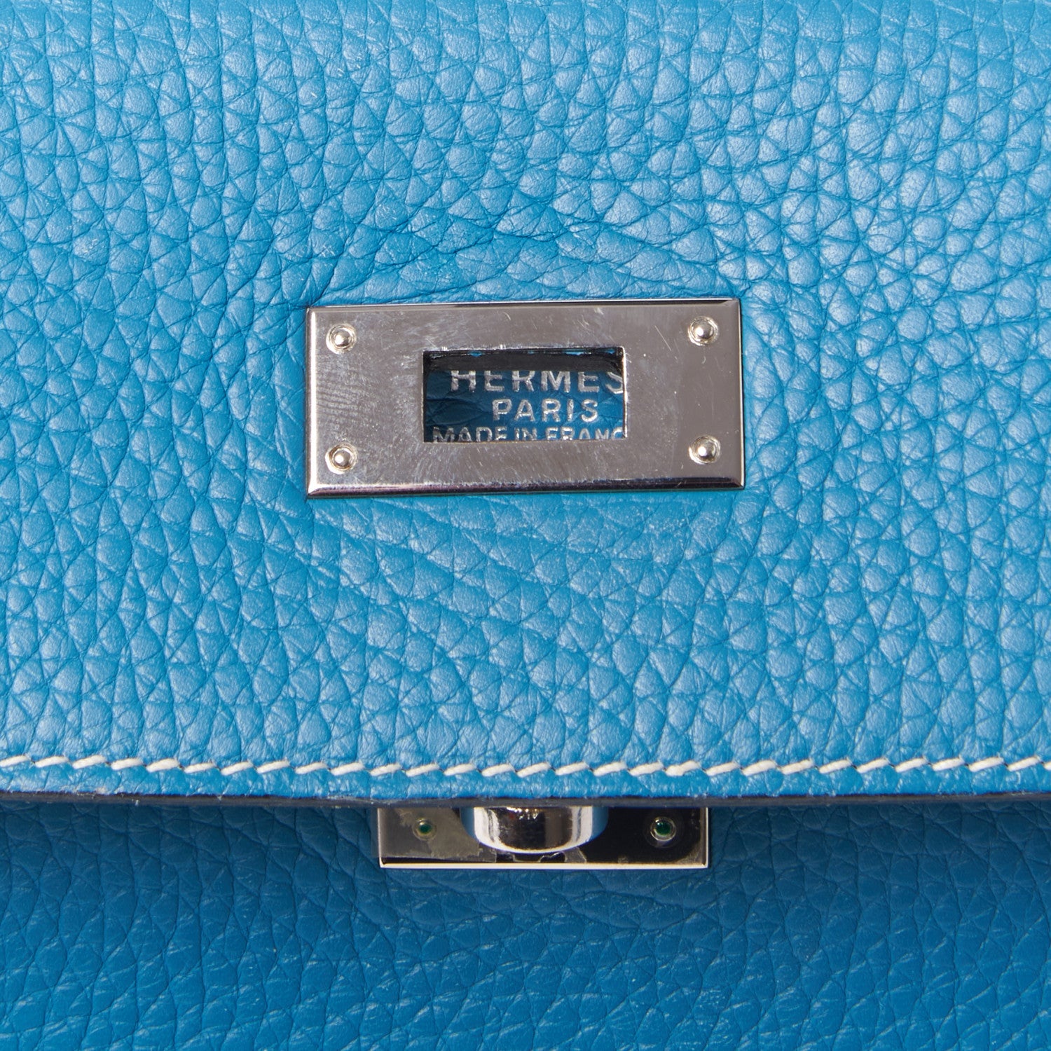 Hermes Togo Kelly Retourne 32 Blue Jean 17 of 32