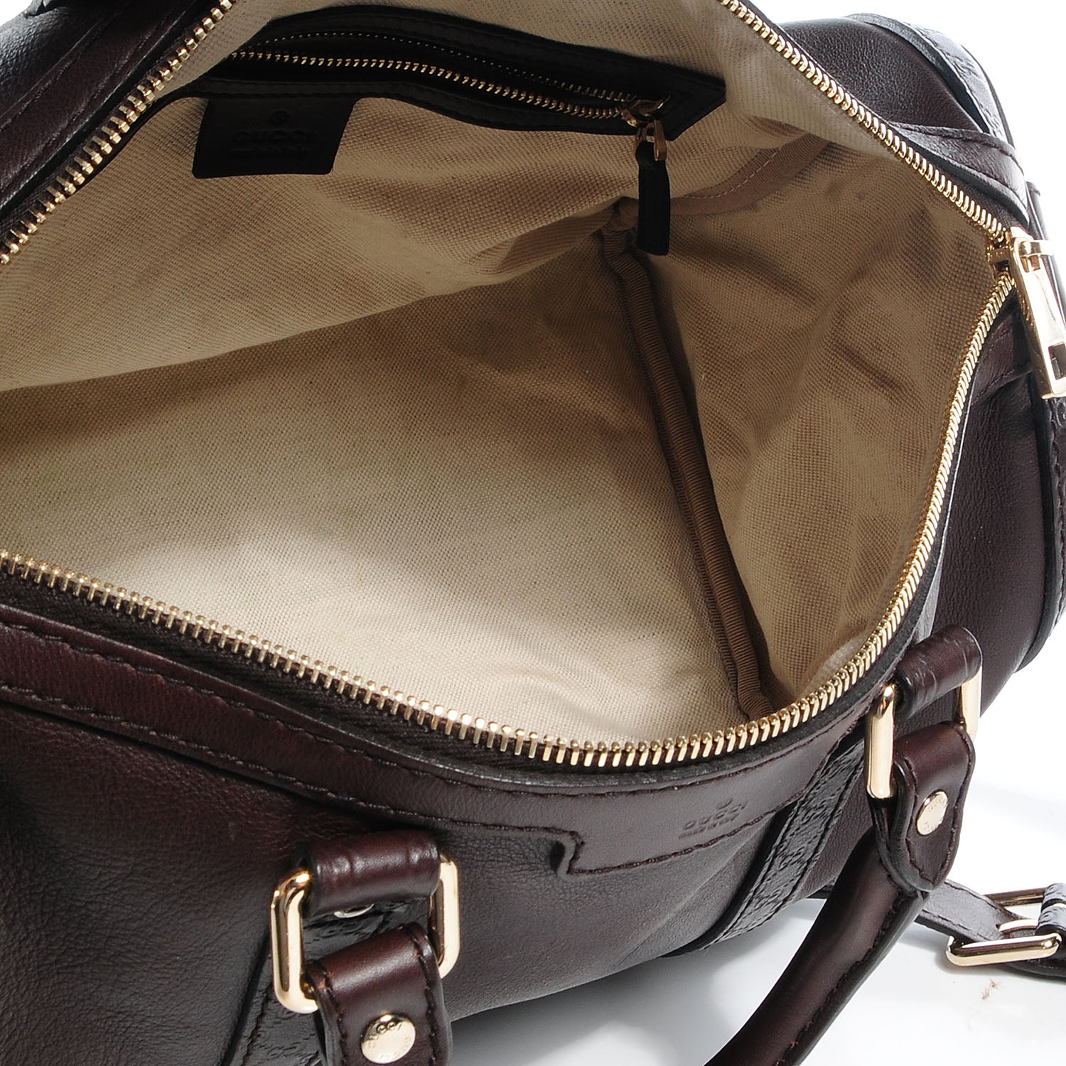 Gucci Calfskin Microguccissima Trim Medium Boston Brown 6 of 8