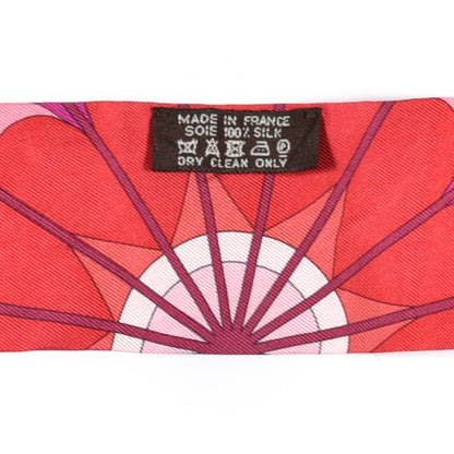 Hermes Silk Rose de Compas Twilly Fuchsia Prune Rouge 3 of 3