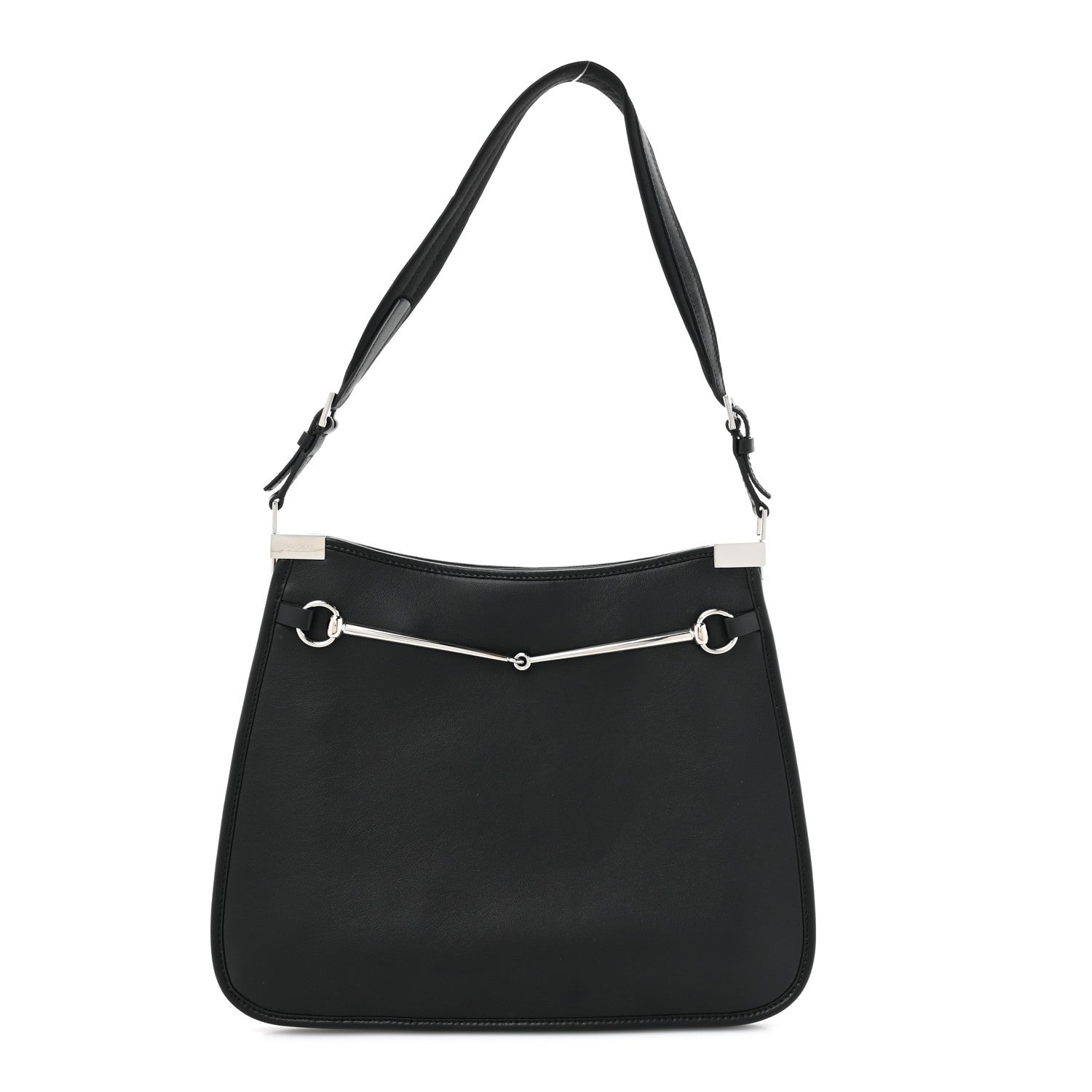 Gucci Calfskin Horsebit Slim Shoulder Bag Black 1 of 11