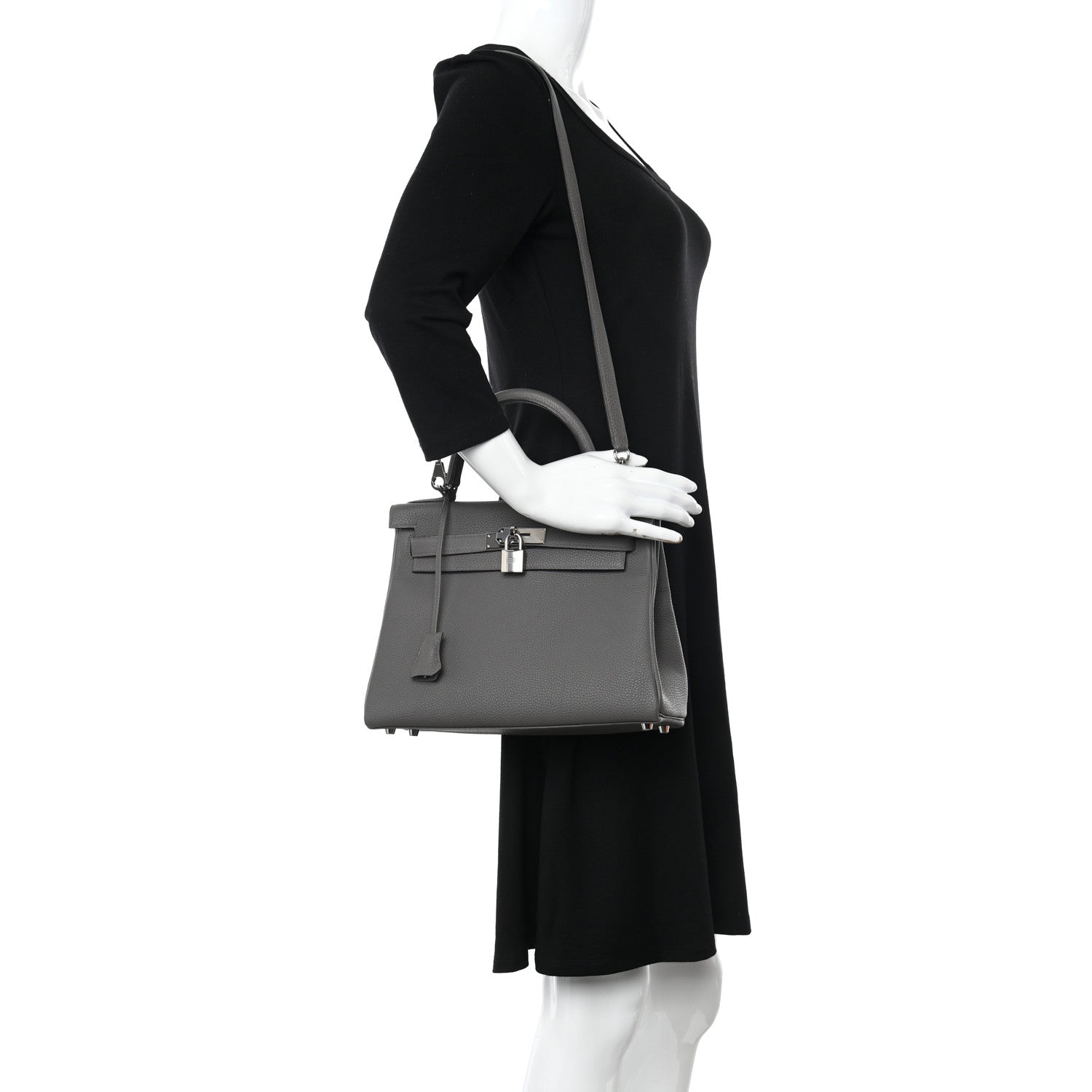 Hermes Togo Kelly Retourne 28 Etain 2 of 12
