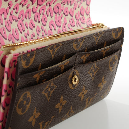 Louis Vuitton Monogram Leopard Sarah Wallet Blanc Corail 8 of 9