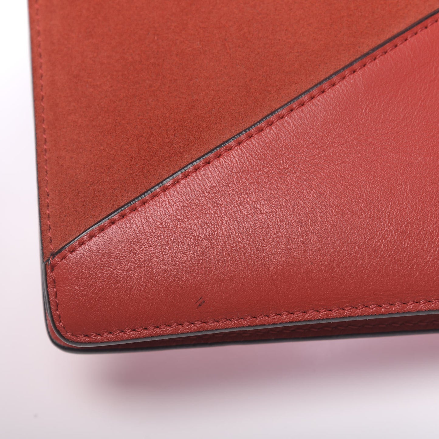 Smooth Calfskin Suede Diamond Shoulder Bag Red