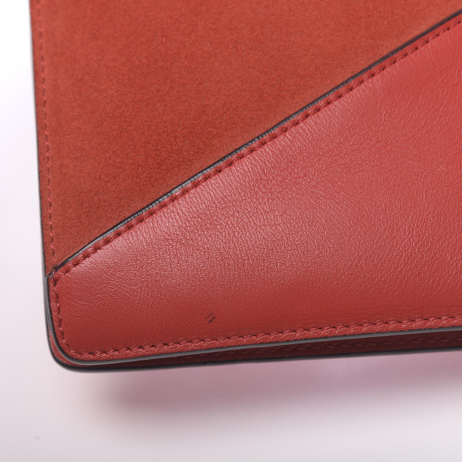 Celine Smooth Calfskin Suede Diamond Shoulder Bag Red 12 of 12