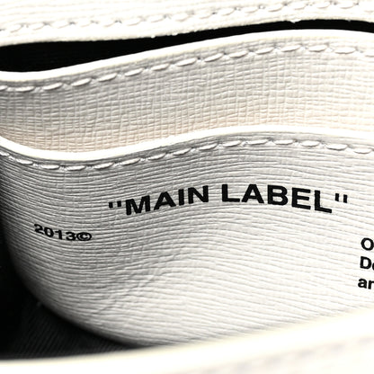 Off-White Saffiano Striped Baby Diag Binder Clip Bag White Black 7 of 14