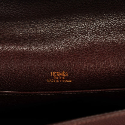 Hermes Evergrain Kelly Pochette Clutch Havane 19 of 19