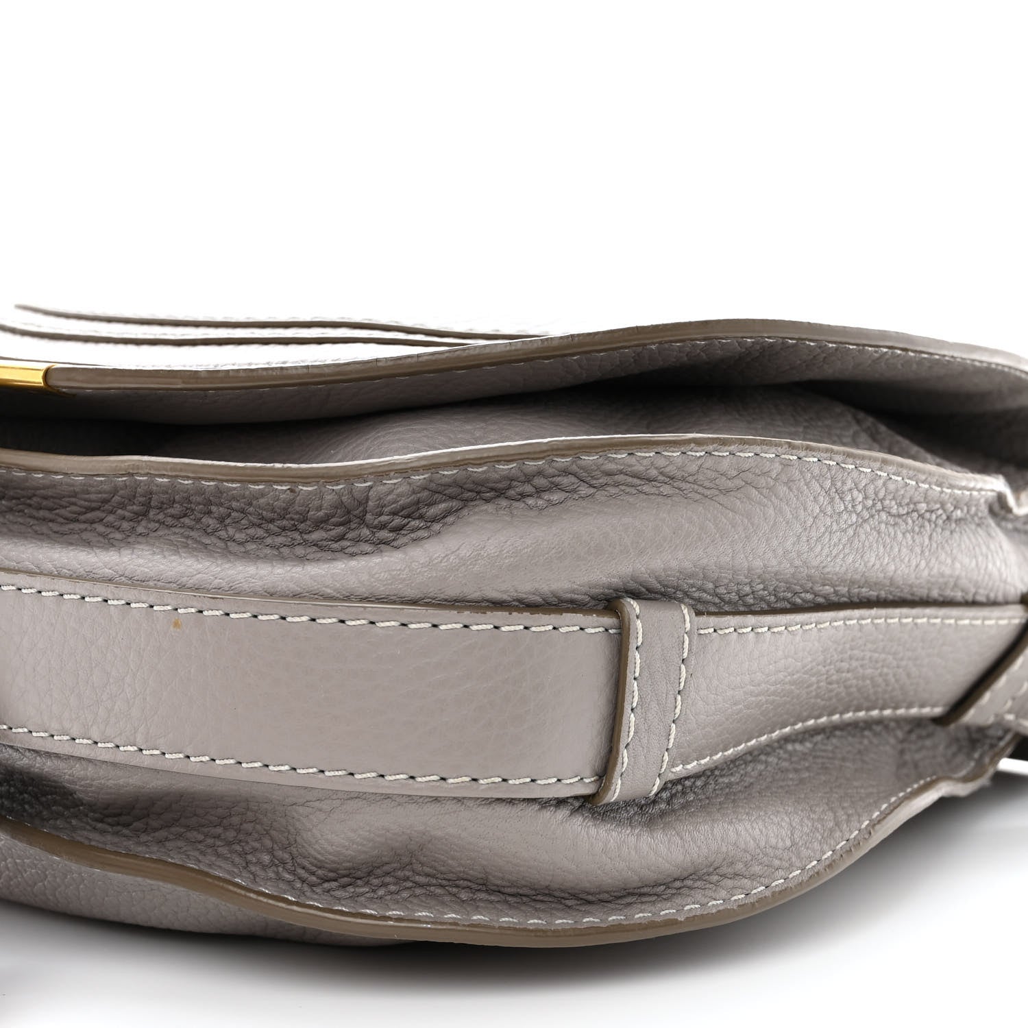 Chloe Calfskin Medium Marcie Round Crossbody Bag Cashmere Grey 10 of 10