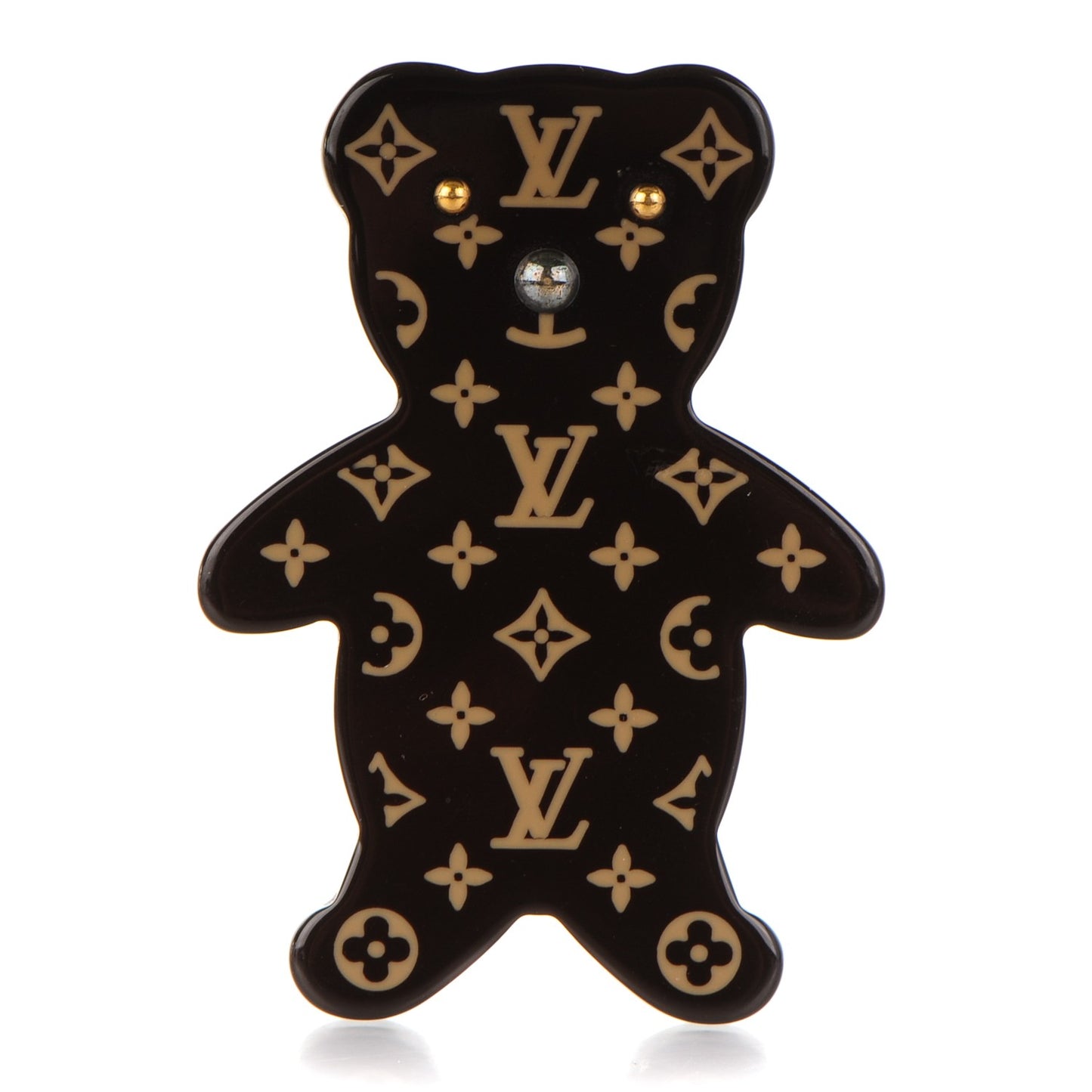 Monogram Teddy Bear Nonours Pin Brooch