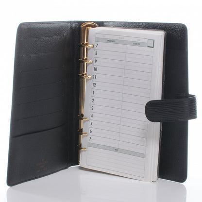 Louis Vuitton Epi Medium Ring Agenda Black 5 of 7