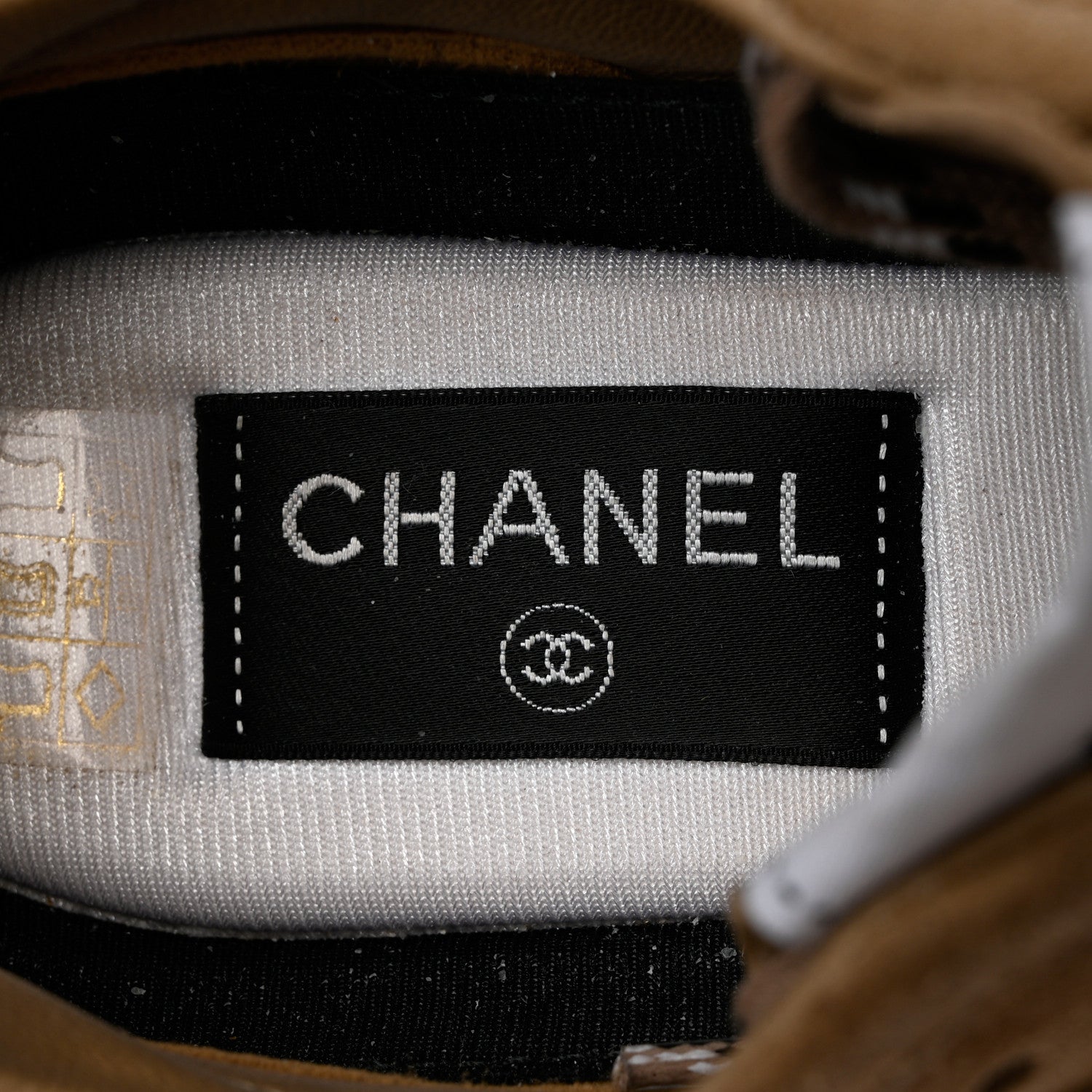 Chanel Suede Goatskin CC Sneakers 38.5 Dark Beige 7 of 10