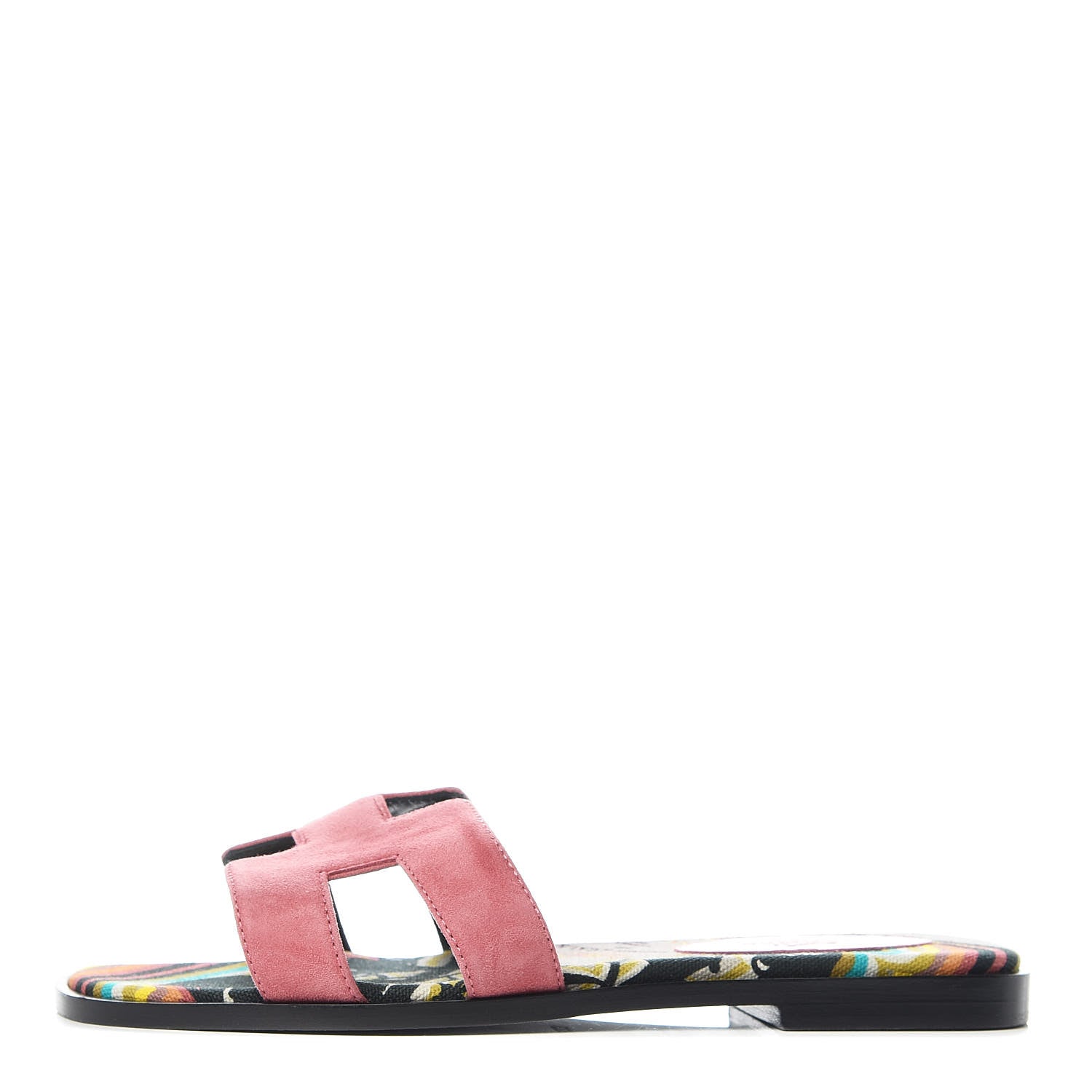 Hermes Suede Goatskin Oran Sandals 36 Rose De Venice 1 of 7