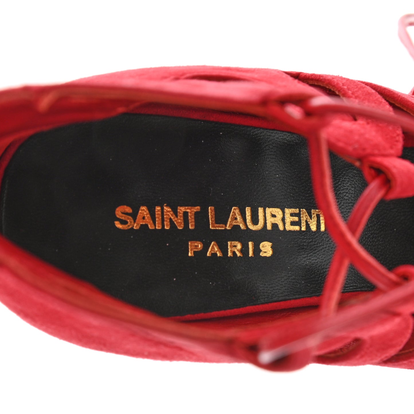 Kid Scamosciato Tribute 105 Lace Up Platform Sandals 37 Red